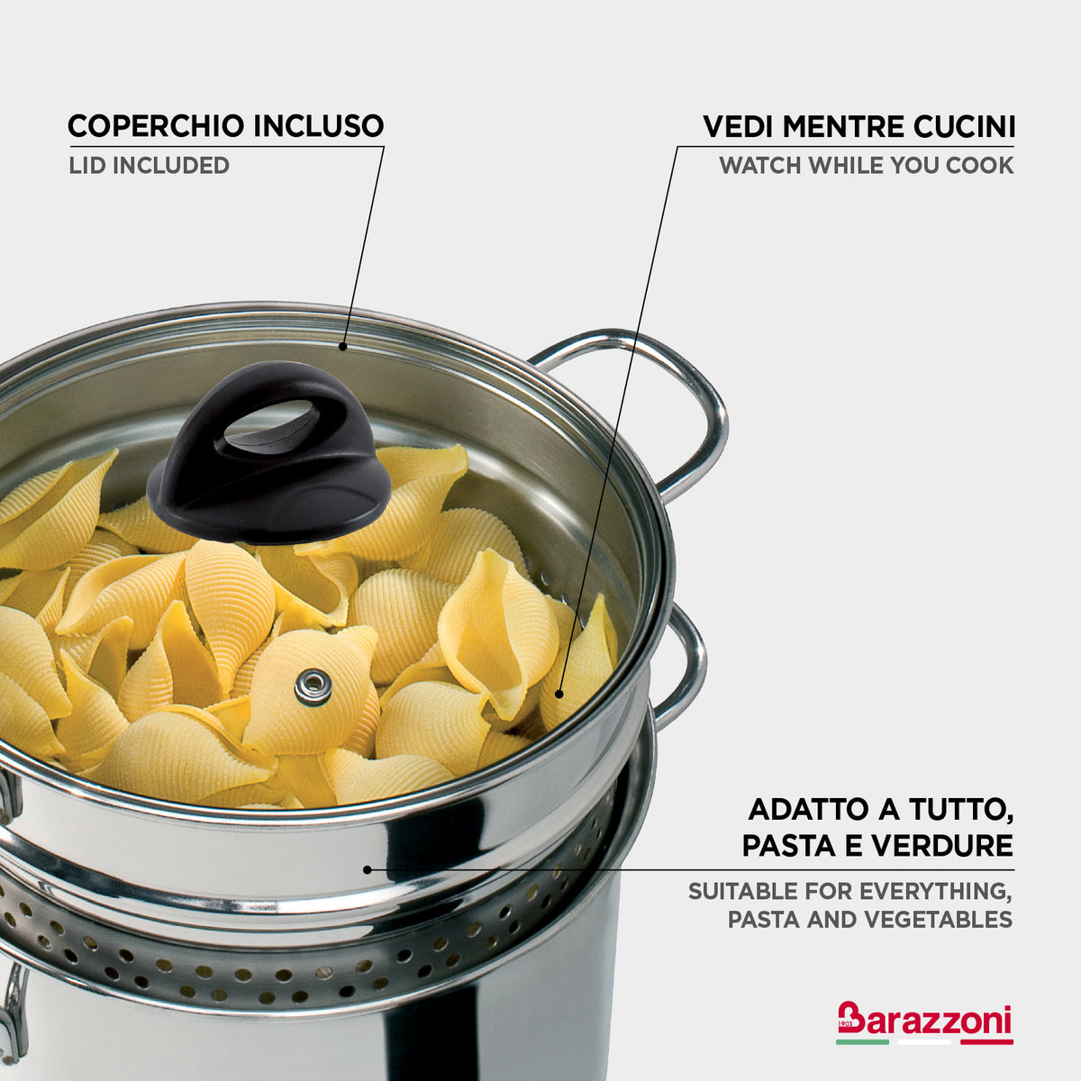 Spaghettiere con fondo termodiffusore