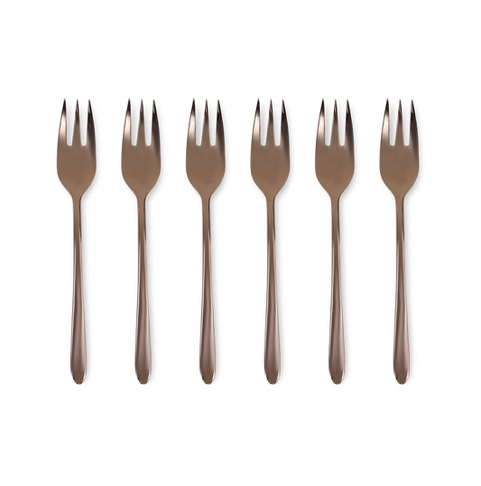 Malachite bronzo lucido- set 6 forchette dolce