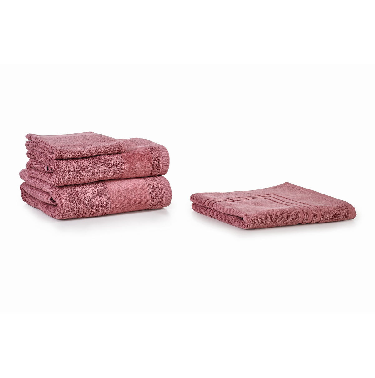 Doppio Ritorto - asciugamano viso rosa antico