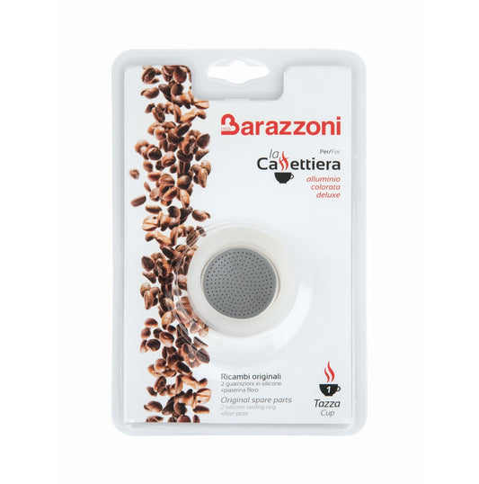 2 guarnizioni + 1 filtro caffettiera alluminio