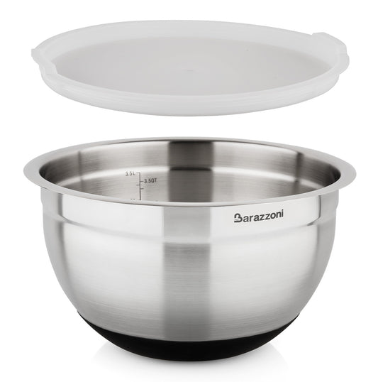 Bowl acciaio inox e silicone con coperchio