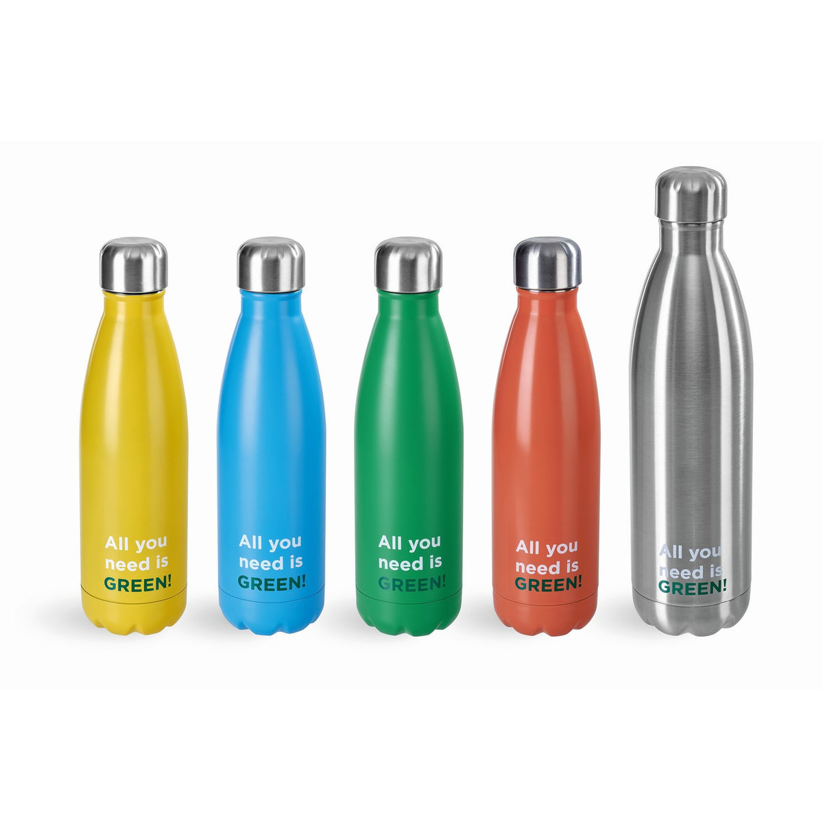 Satin-finish steel thermal bottle